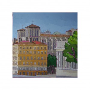 LA CATHEDRALE DE LYON 50×50 vendu