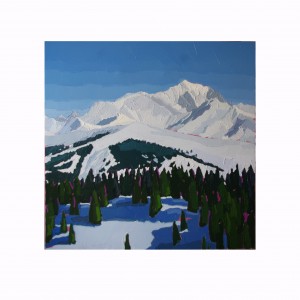 MONT BLANC VU DES SAISIES 80×80 vendu