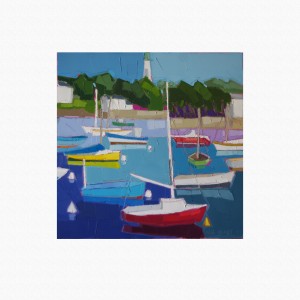 BATEAUX COLORES 70×70 vendu