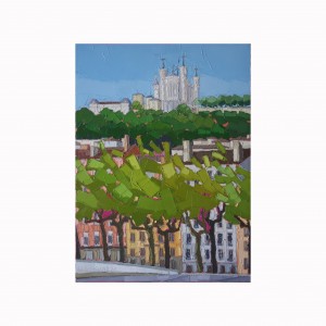 LA BASILIQUE DE FOURVIERE 54×73 vendu