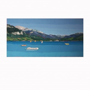 LAC D’ANNECY ET SES MONTAGNES 100×50 vendu