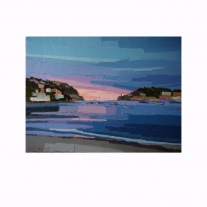 LUMIERE DU SOIR A PORT DE SOLLER MAJORQUE 81×60 vendu