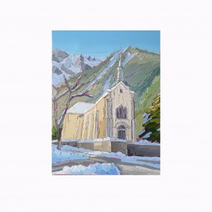 L’EGLISE DE CHAMONIX 46×61