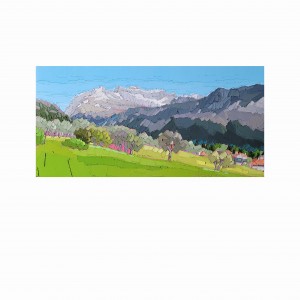 LA TOURNETTE AU PRINTEMPS 80×40 vendu