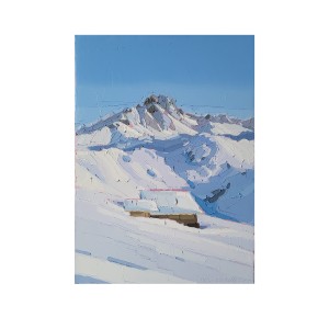 UN CHALET SOUS LA NEIGE 46×33