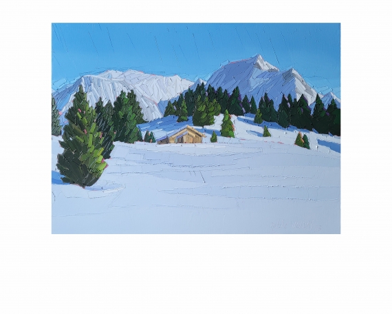 AU LOIN LE DOME DU GOUTER 81×60