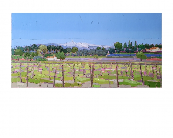 AU LOIN LE VENTOUX 80×40
