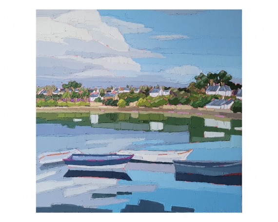 EN ALLANT A L’ILE AUX MOINES 70X70