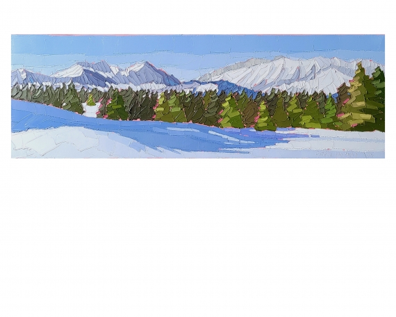 LA CHAINE DES ARAVIS VUE DES SAISIES 75×25