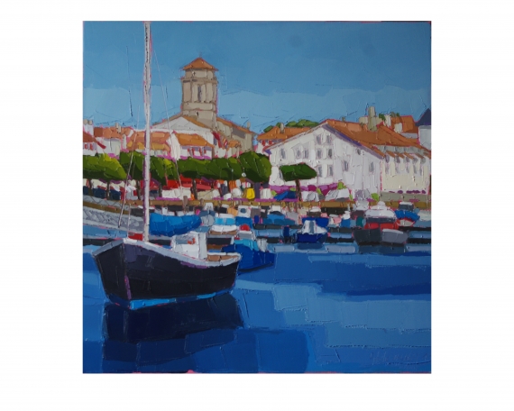 LE PORT DE SAINT JEAN DE LUZ 60×60 vendu