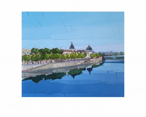 LE RHONE ET L’HOTEL DIEU 60×50 vendu