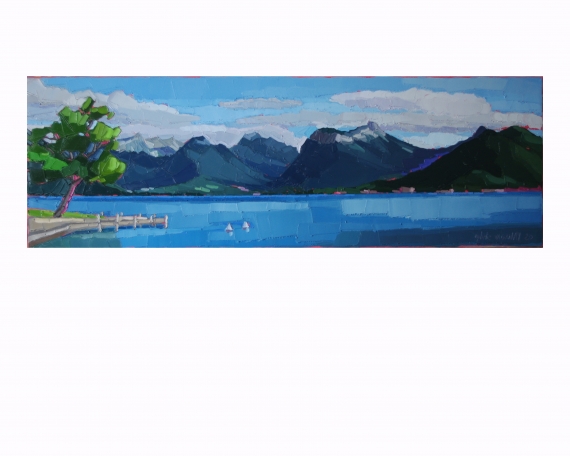 LES MONTAGNES DU PETIT LAC 90×30 vendu
