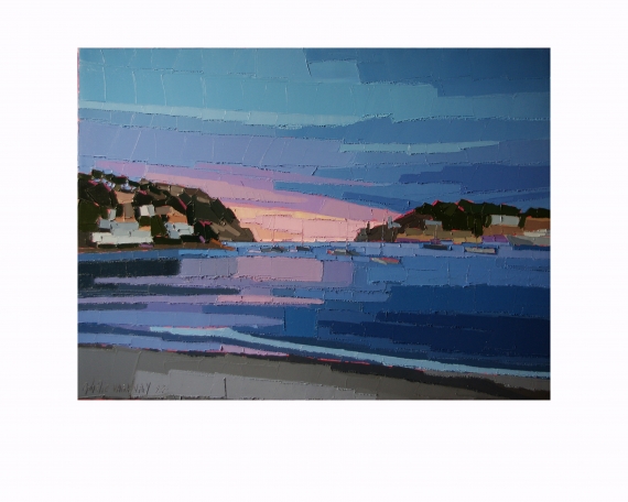 LUMIERE DU SOIR A PORT DE SOLLER MAJORQUE 81×60 vendu